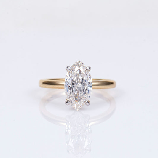 2ct Solitaire Lab-Diamond Engagement Ring